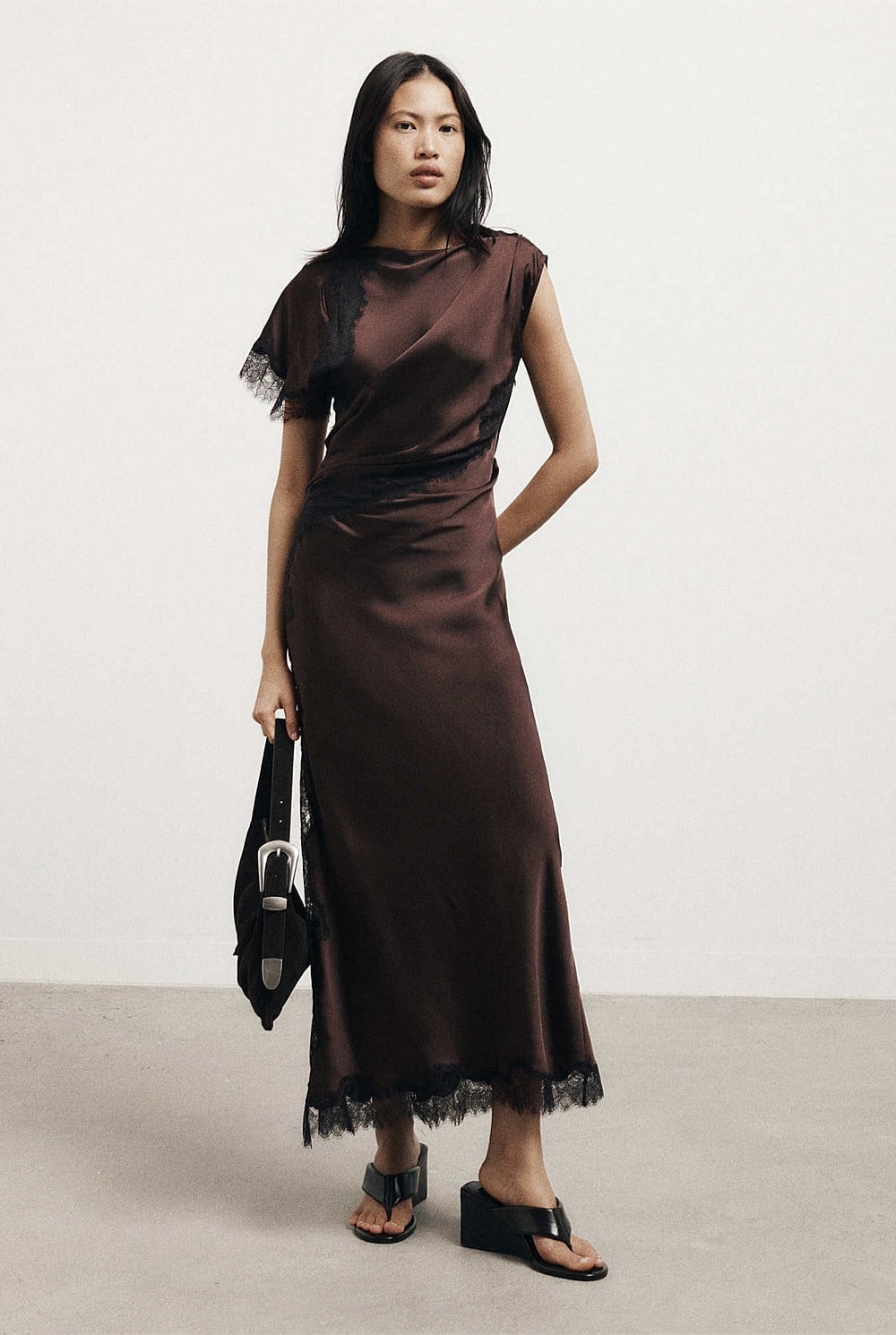Asymmetric Lace Dress