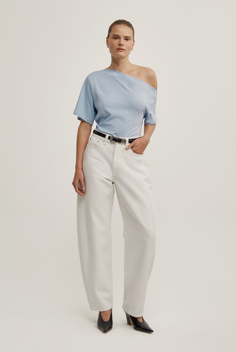 Ruched Asymmetric T-Shirt