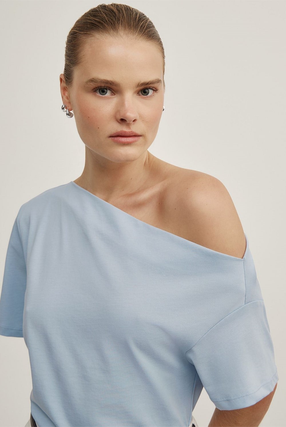 Ruched Asymmetric T-Shirt