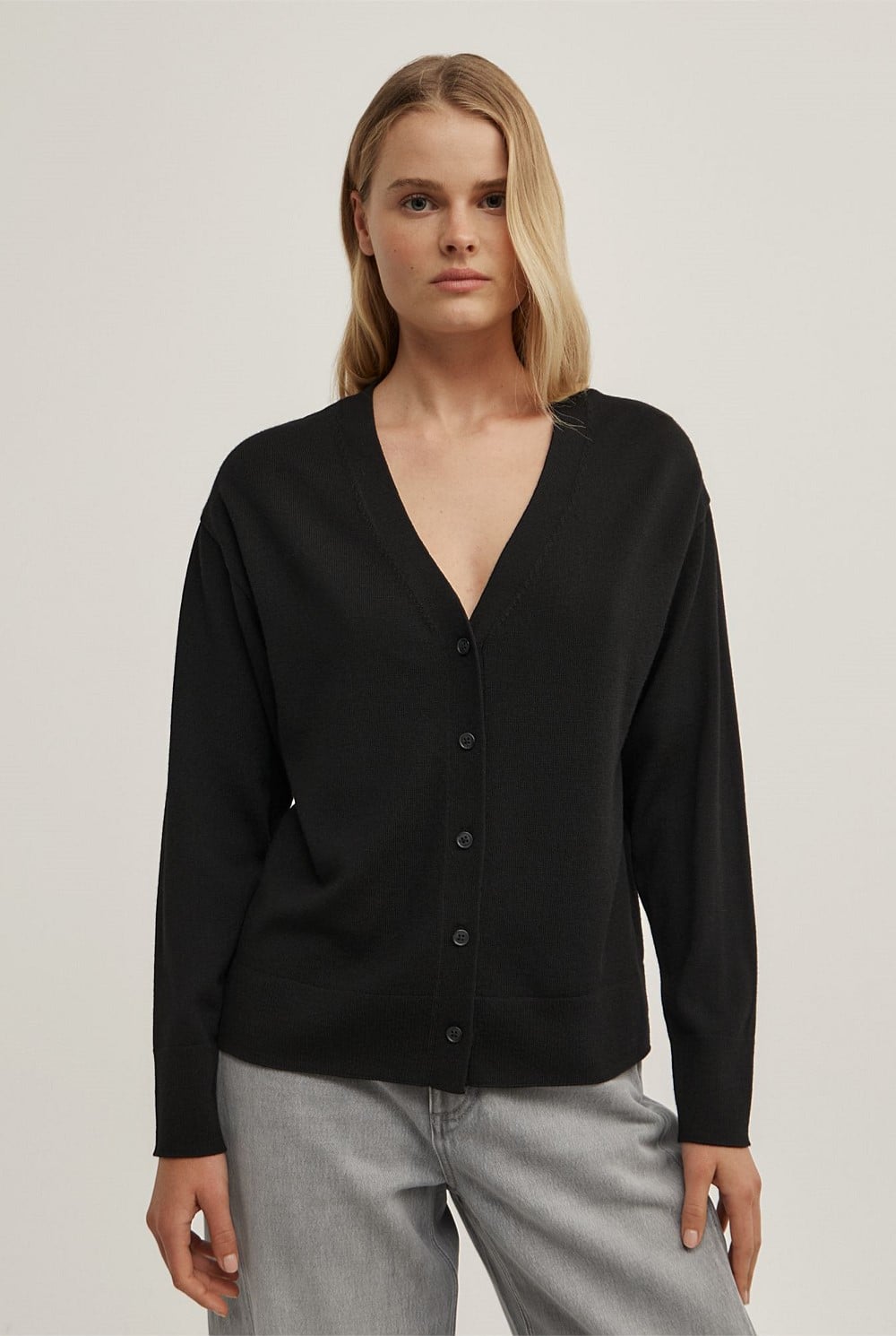 Asymmetric Wrap Knit Cardi