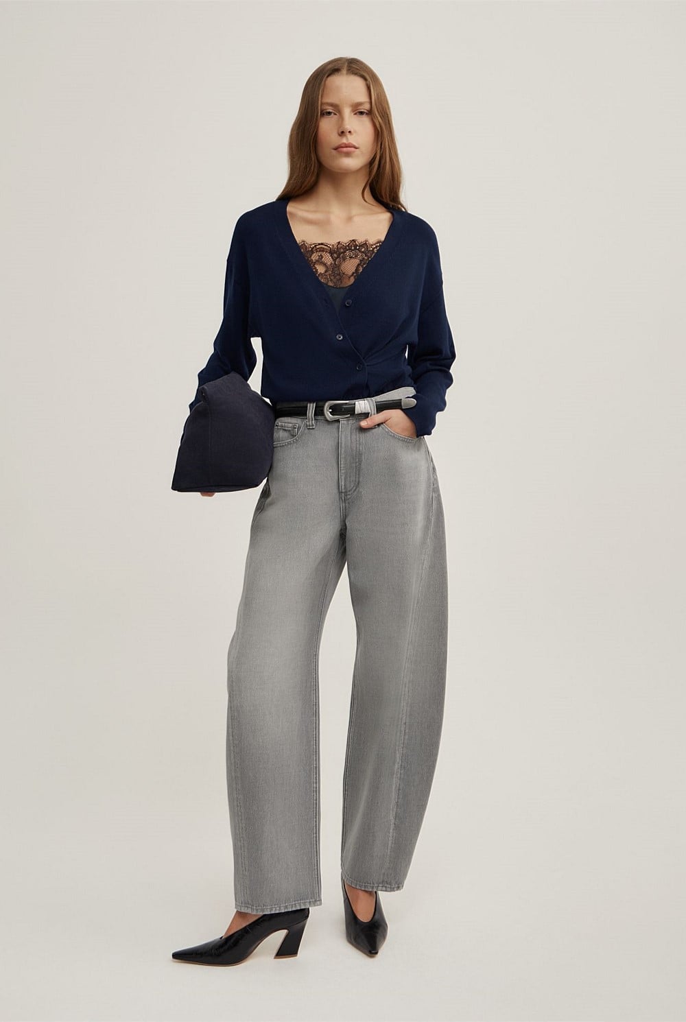 Asymmetric Wrap Knit Cardi