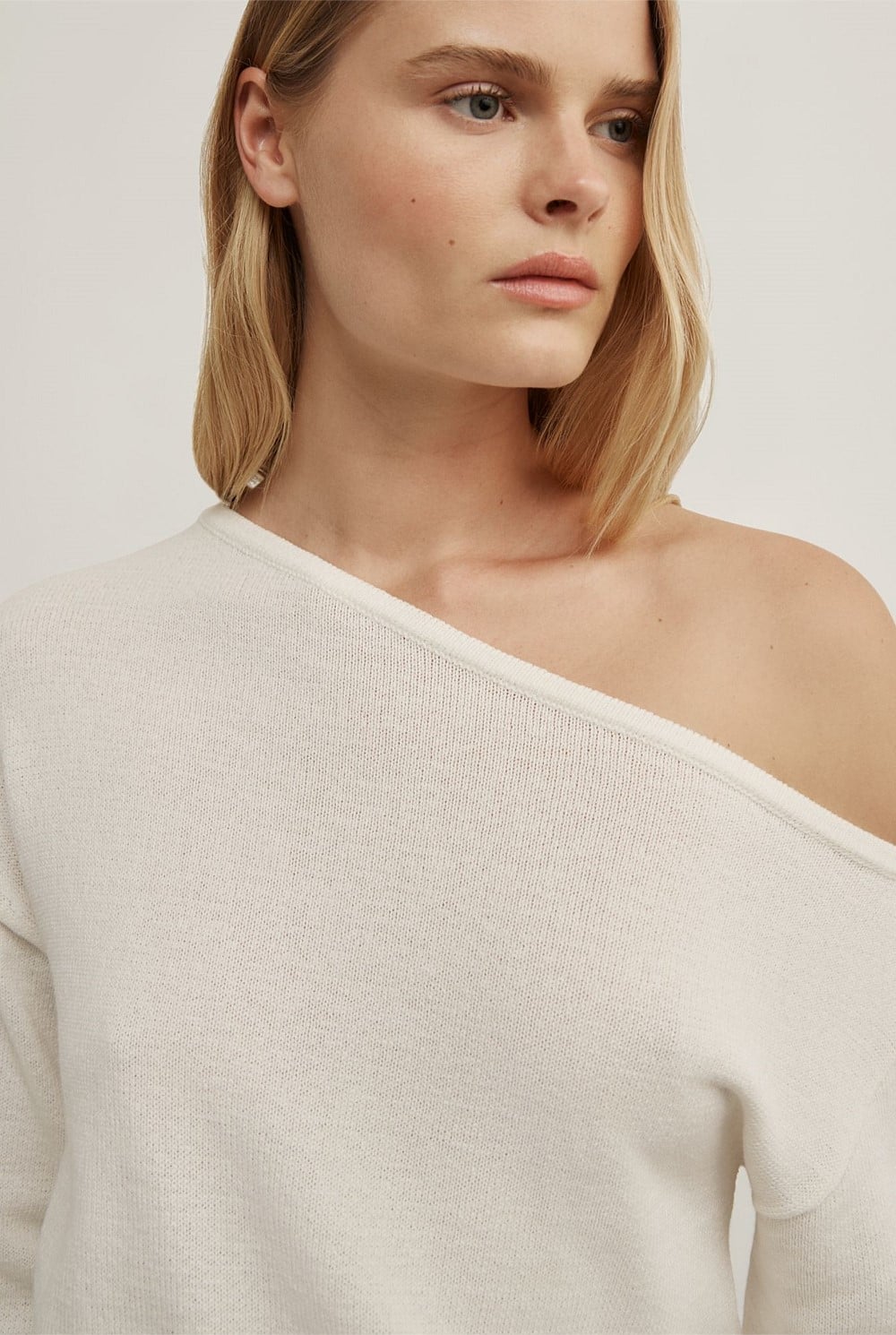 Asymmetric Long-Sleeve Knit