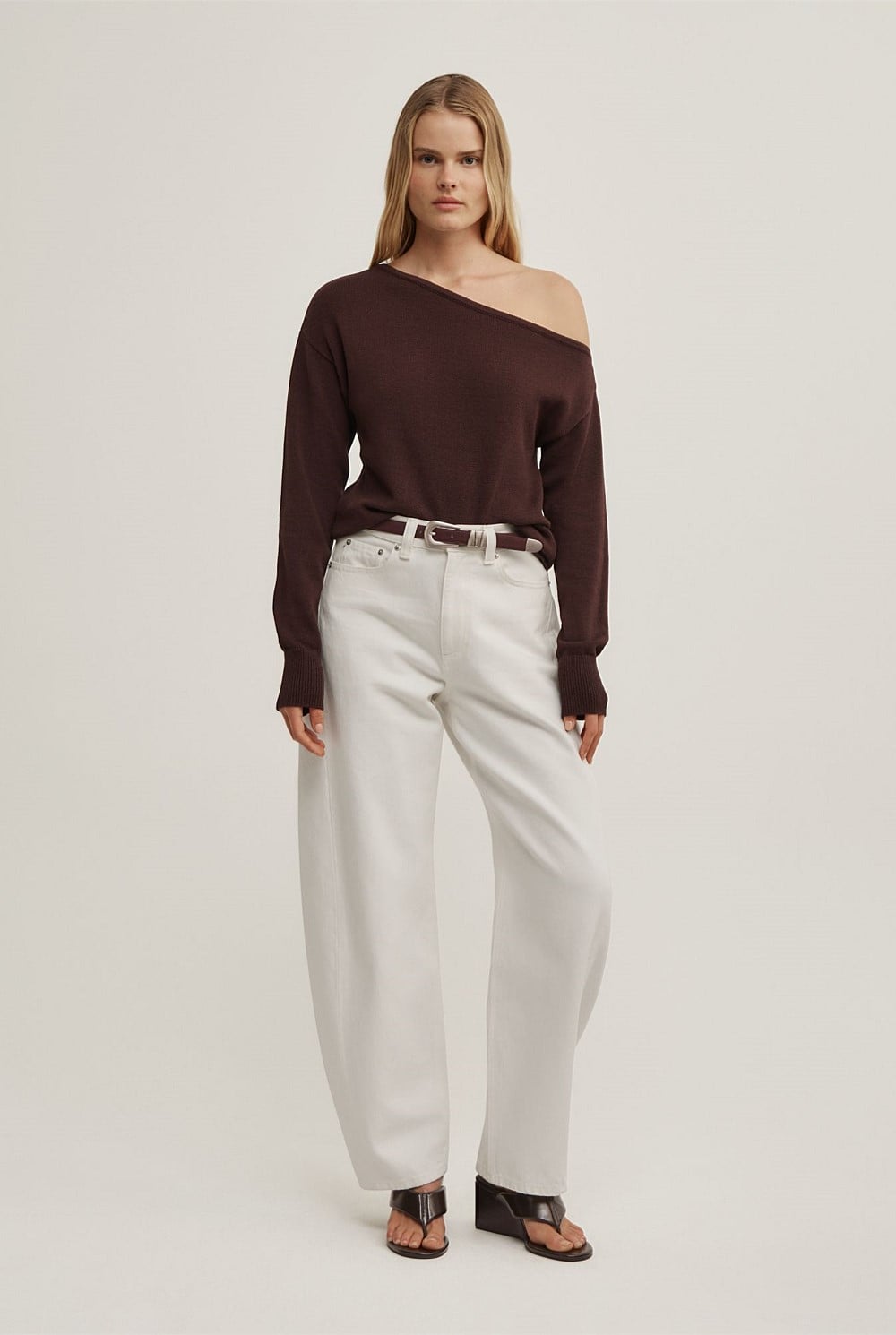 Asymmetric Long-Sleeve Knit