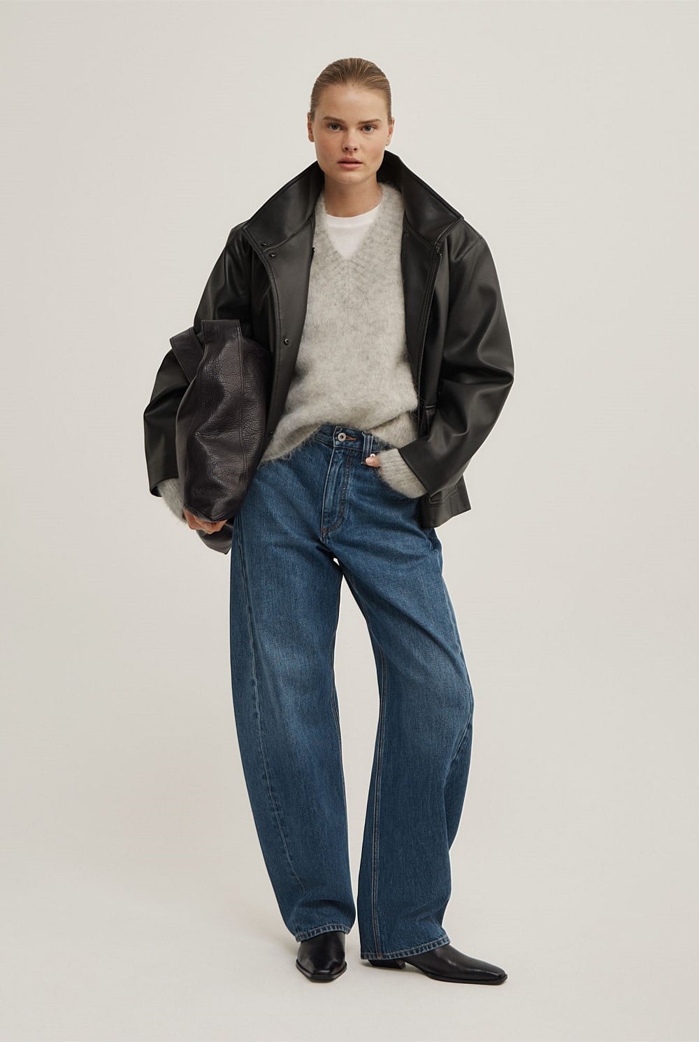 High V-Neck Fluffy Knit