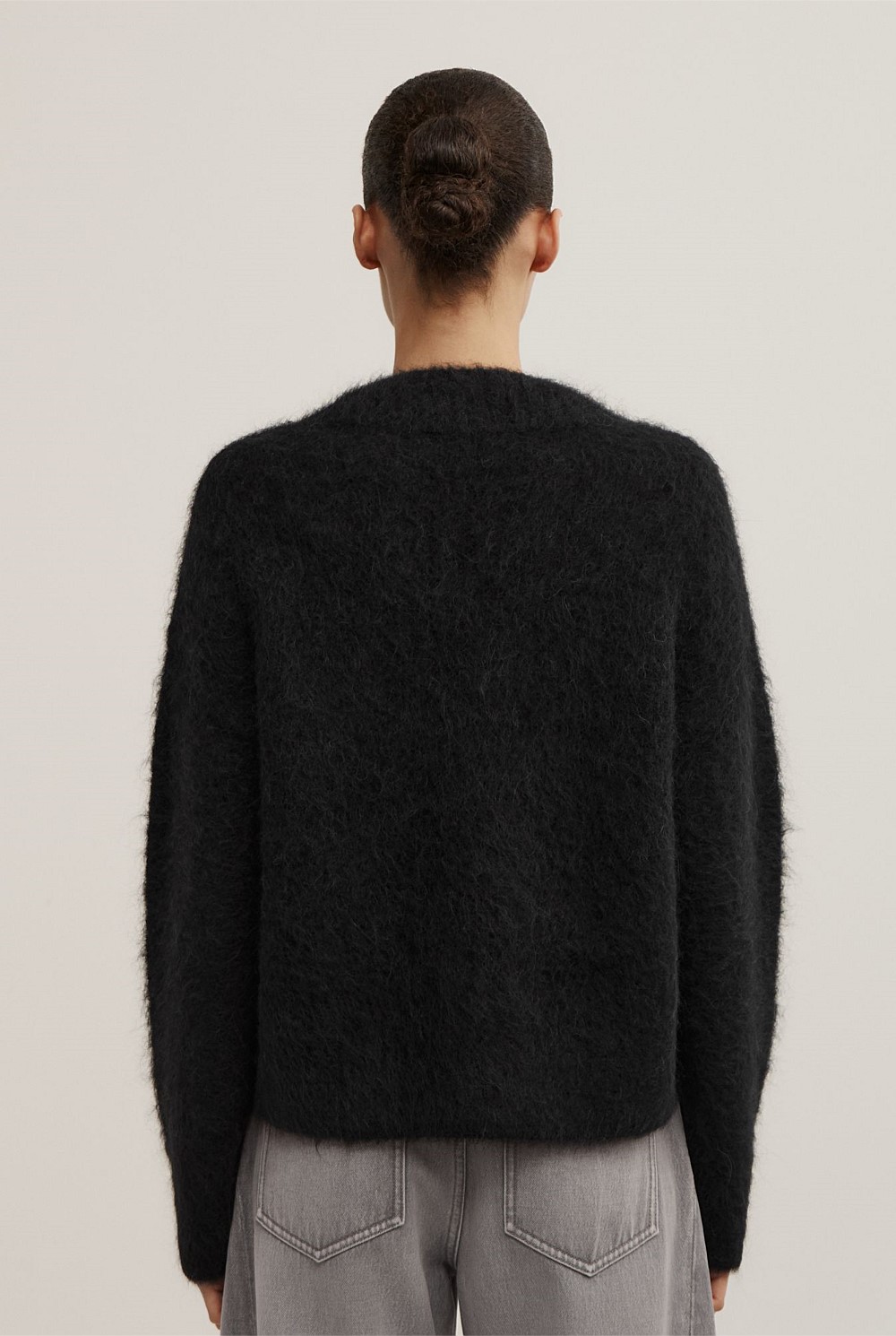 High V-Neck Fluffy Knit