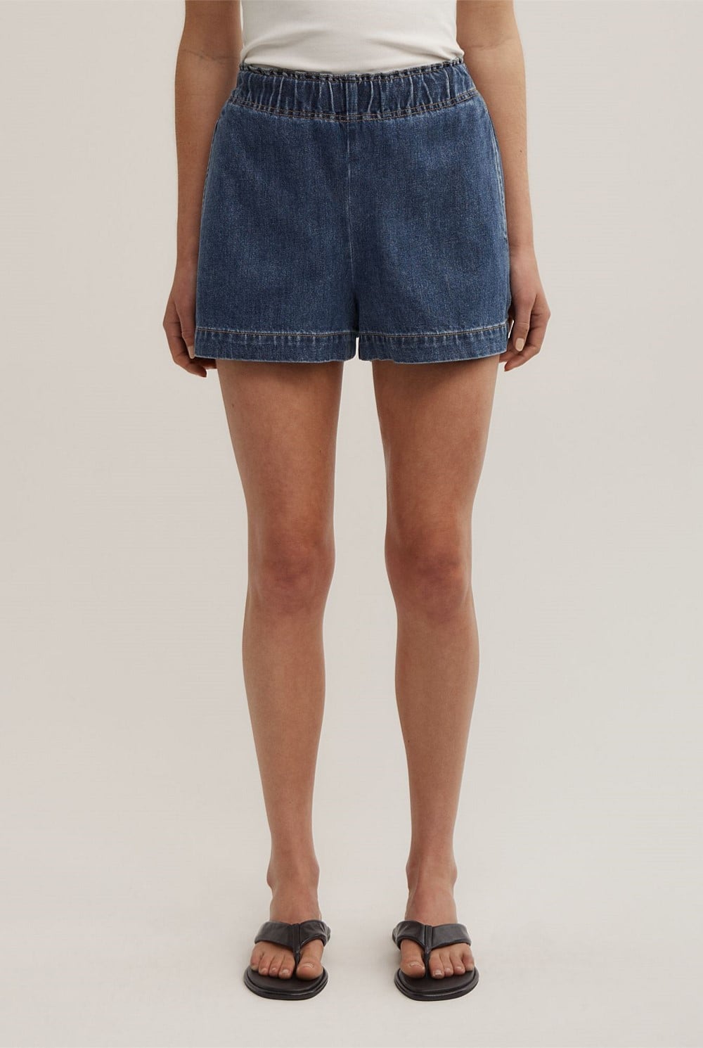 Denim Pull On Short