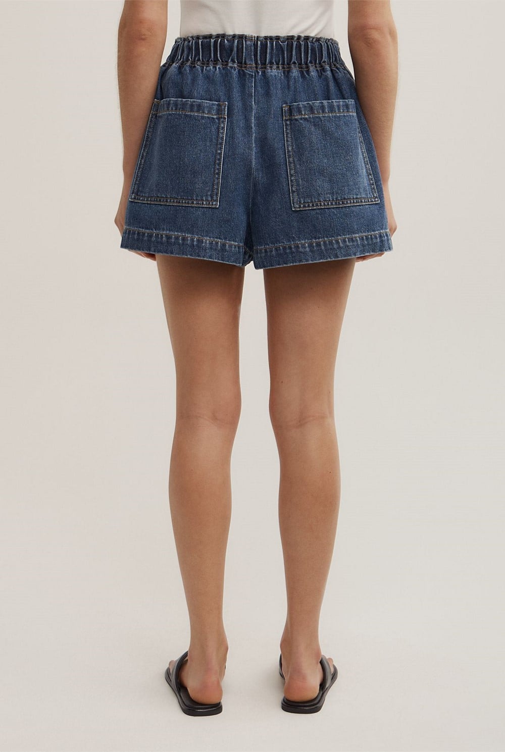 Denim Pull On Short