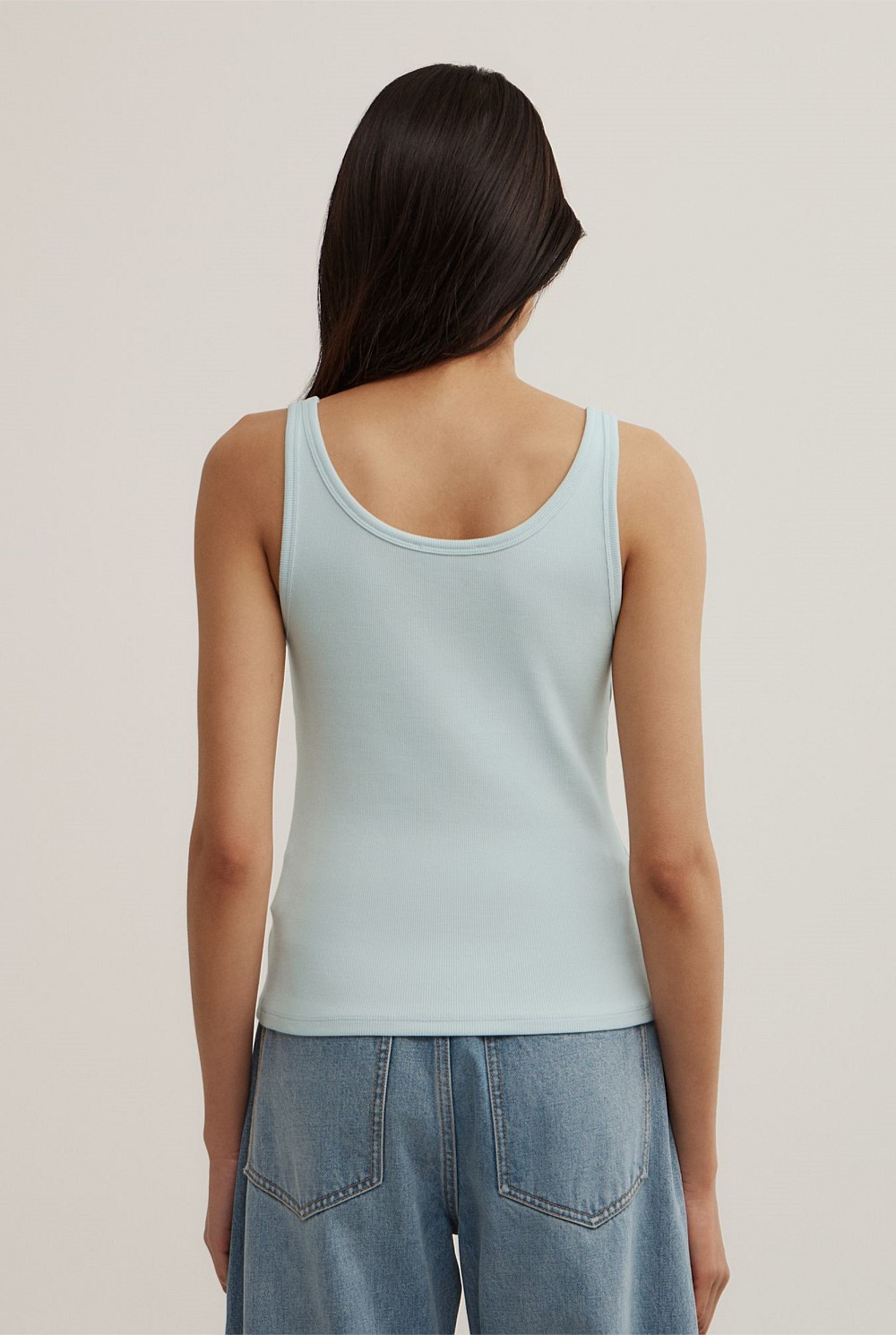 Fine Scoop Neck Tank