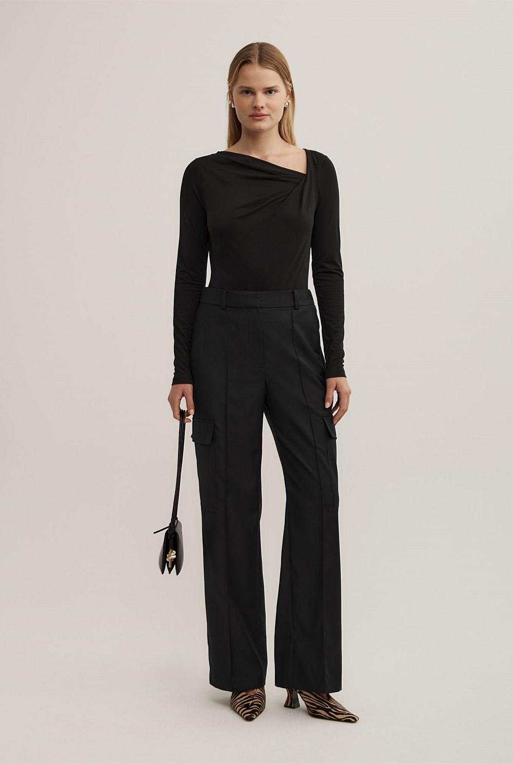 Twist Front Long Sleeve Top
