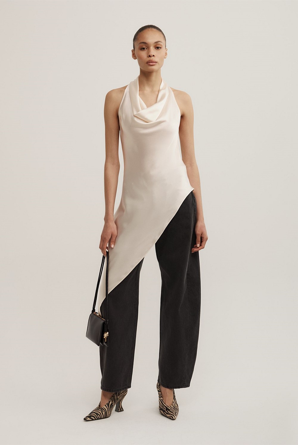 Asymmetric Halter Tunic