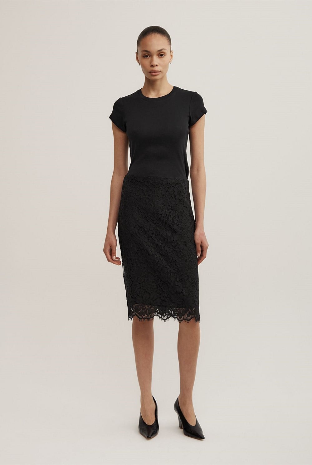 Lace Midi Skirt