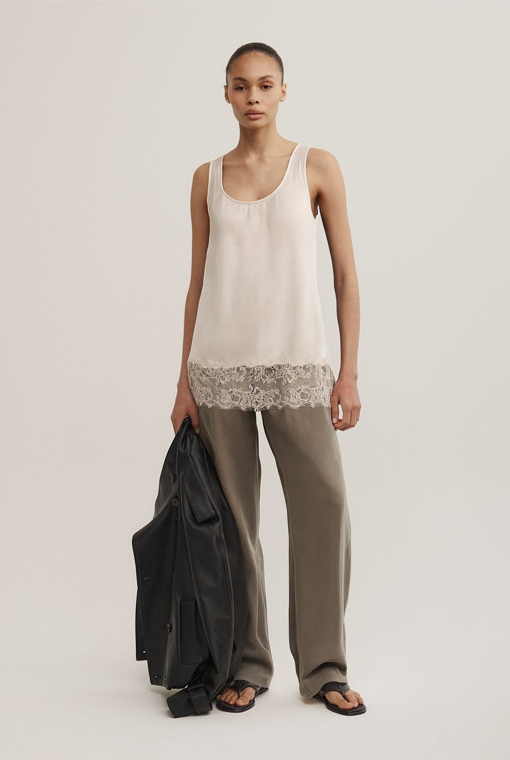 Lace Hem Tank Top