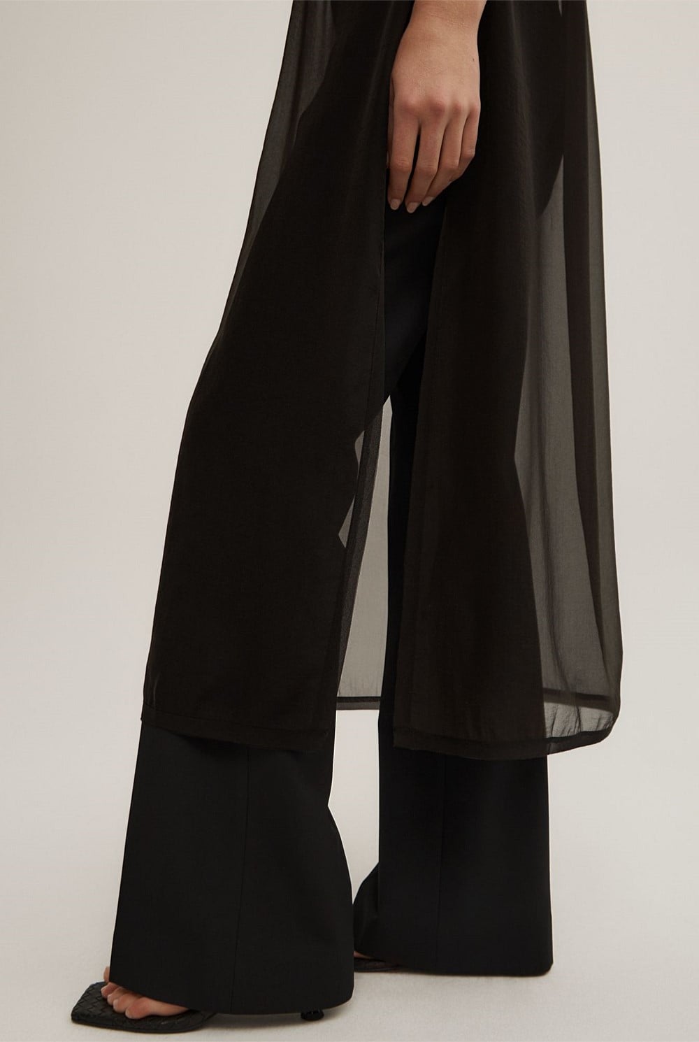 Sheer Crew Neck Tunic