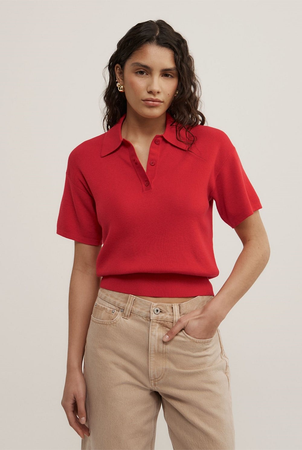 Knit Short Sleeve Polo