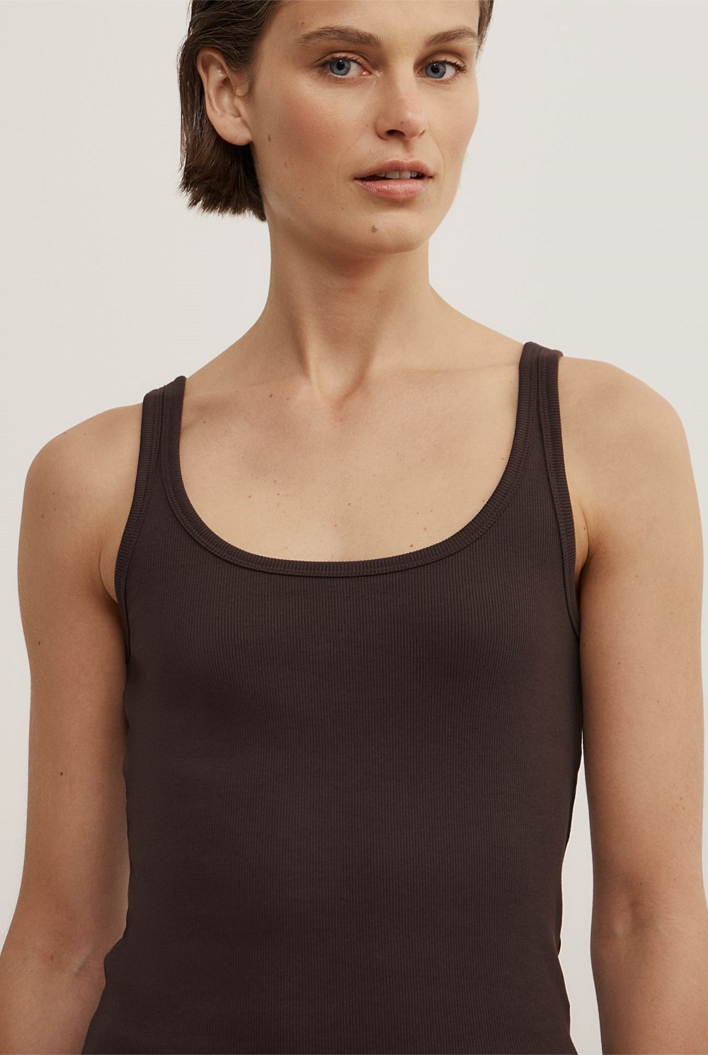 Fine Scoop Neck Tank