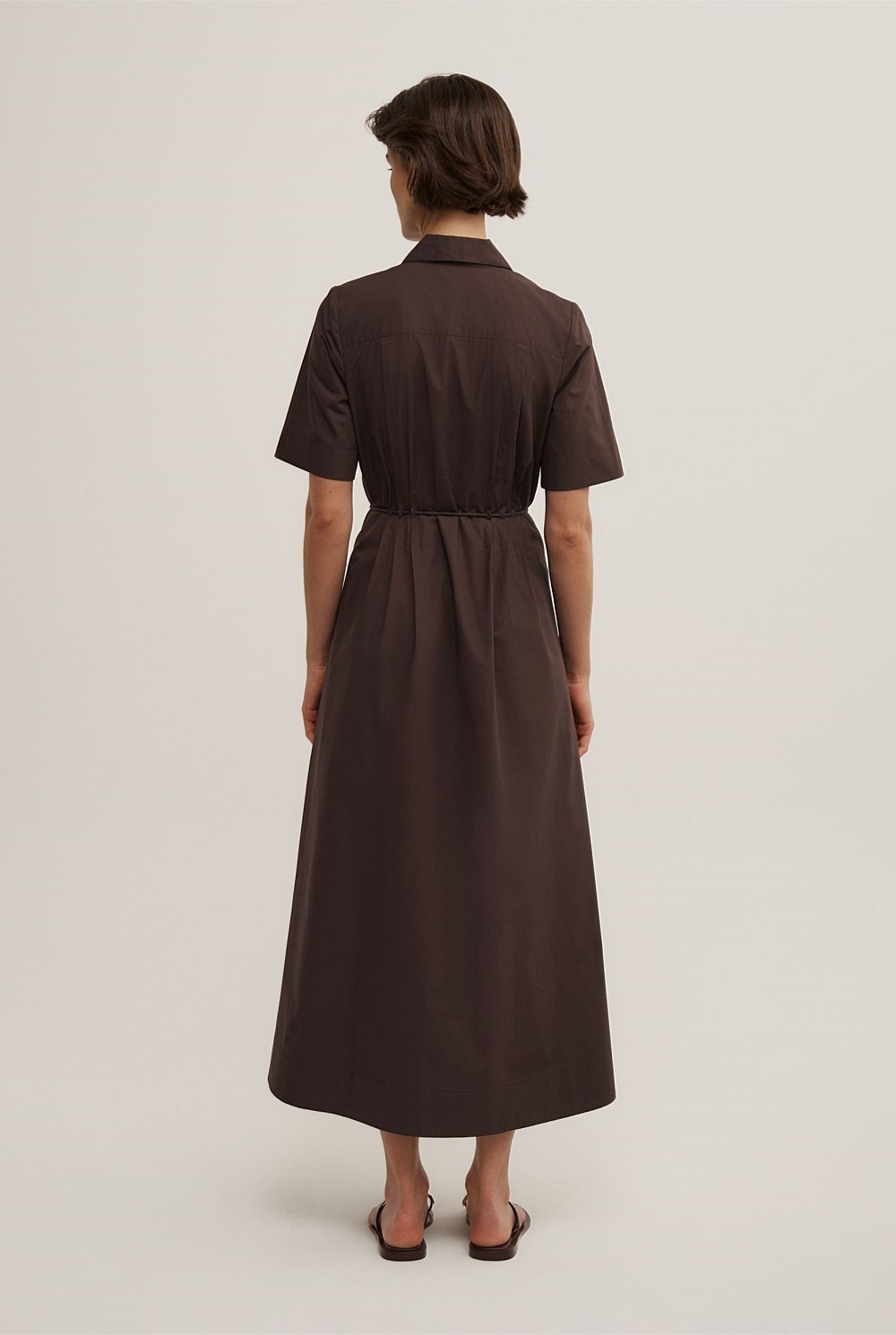 Drawstring Shirt Dress