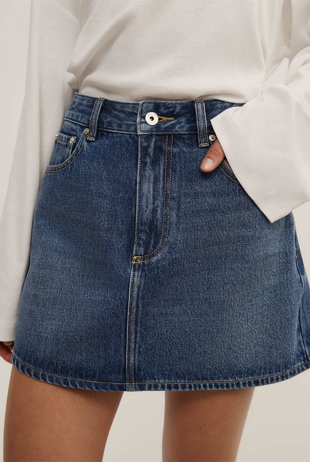 Denim Mini Skirt