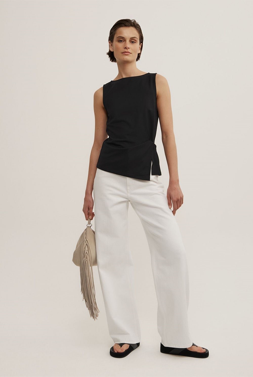 Split Detail Twist Tank