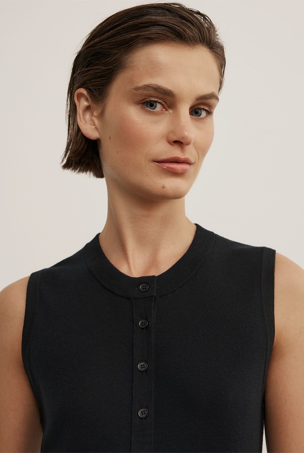 Knit Button Tank