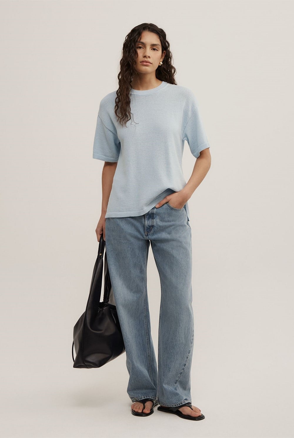 Relaxed Knit T-Shirt