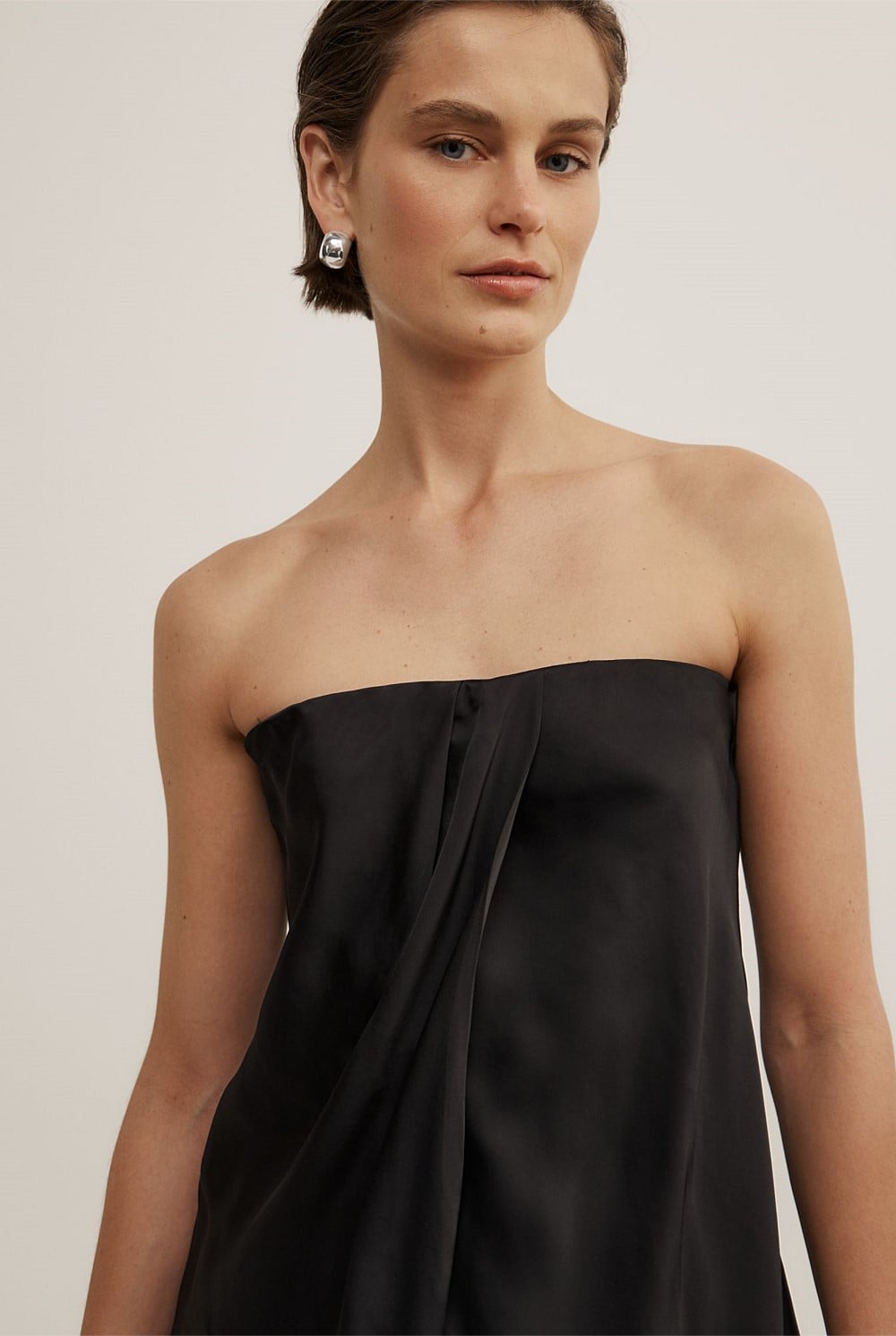 Strapless Tuck Top
