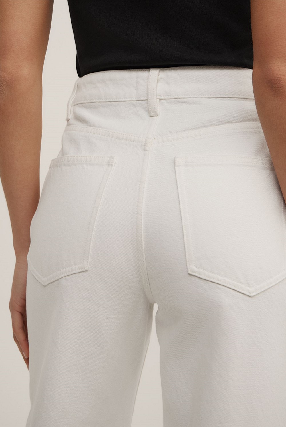 Mid Rise Straight Jeans