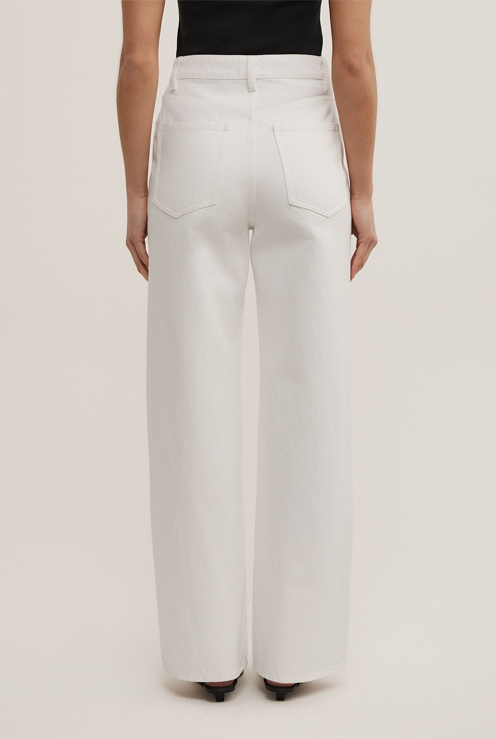 Mid Rise Straight Jeans