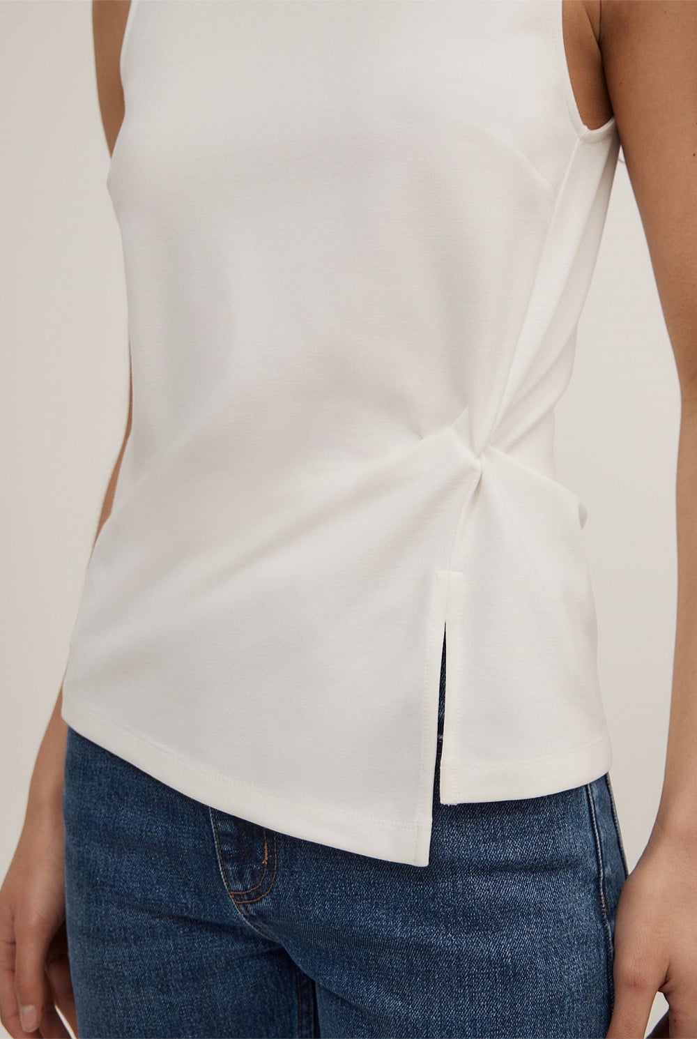 Split Detail Twist Tank