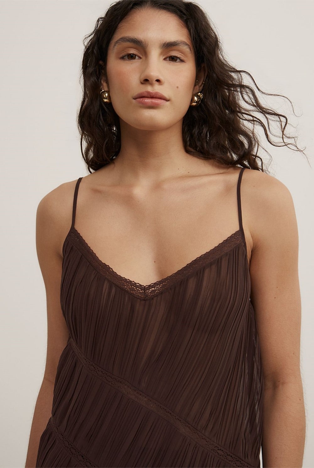 Gather Lace Trim Top