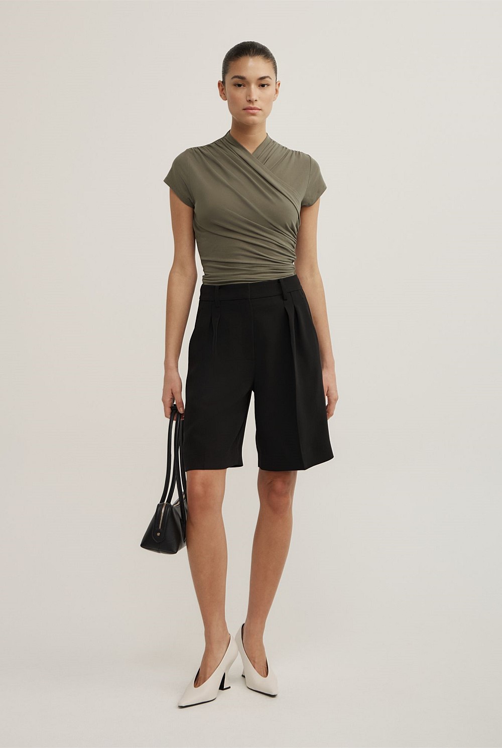 Wrap Cap Sleeve T-Shirt