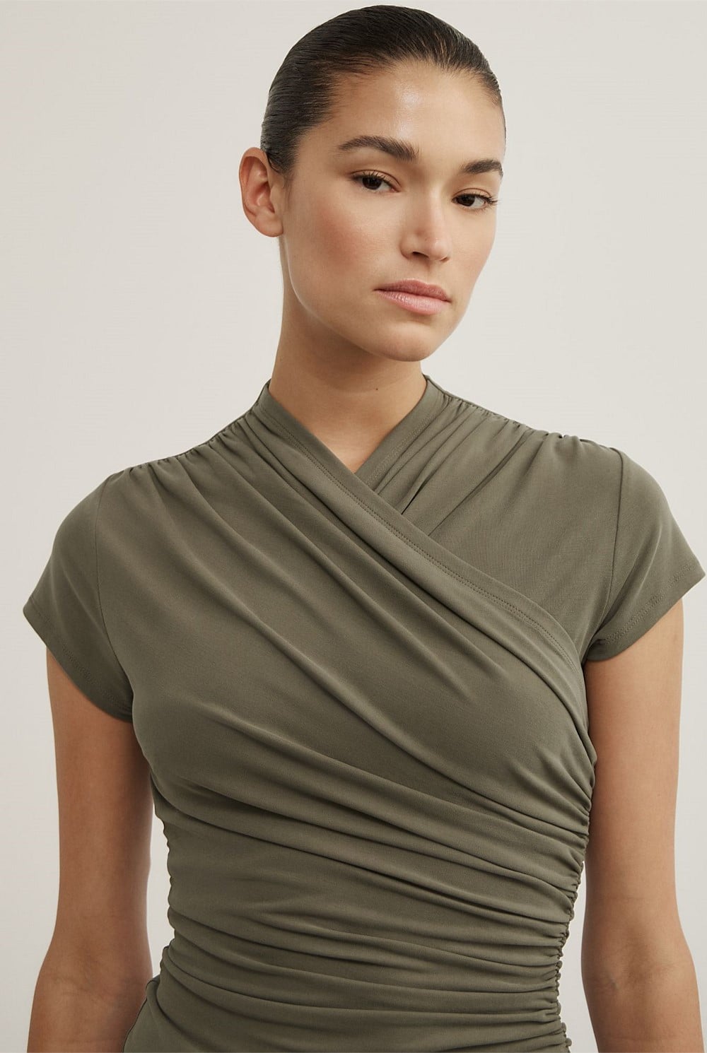 Wrap Cap Sleeve T-Shirt