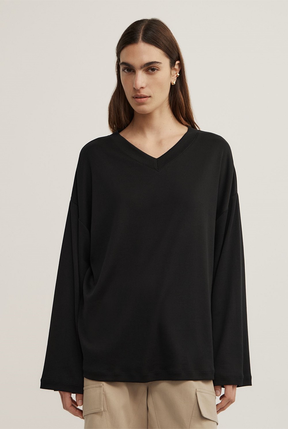 High V Long Sleeve T-Shirt