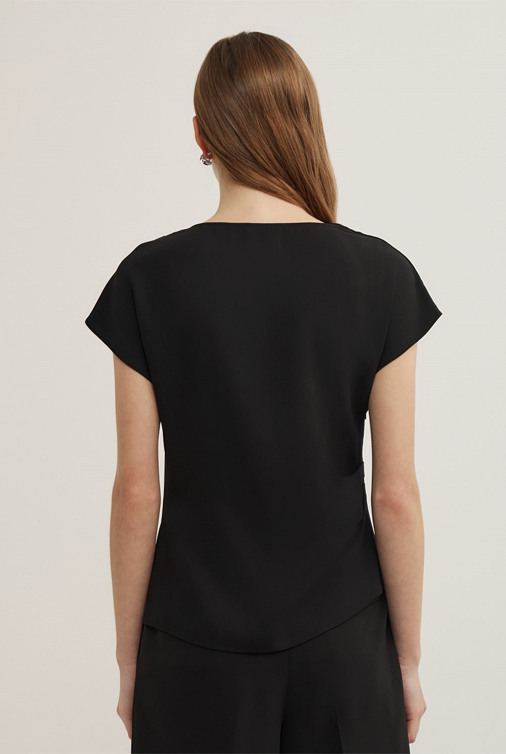 Cowl Neck Crepe Top