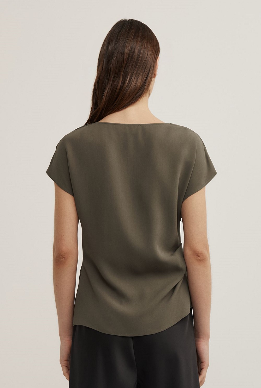 Cowl Neck Crepe Top