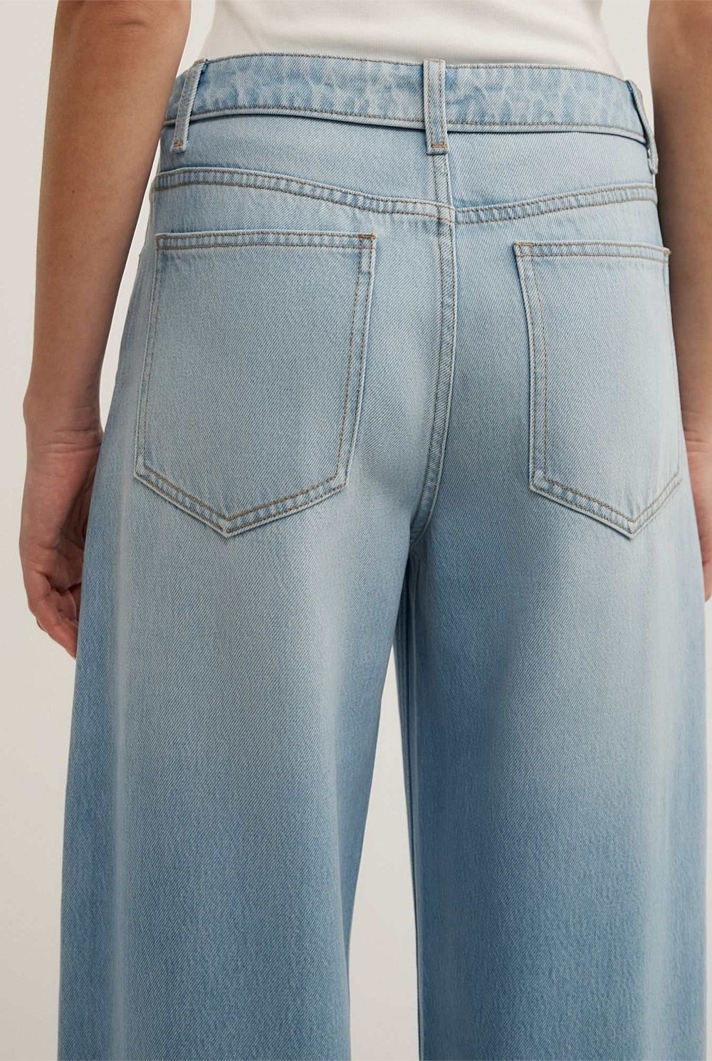 Fold Waist Slouch Jeans