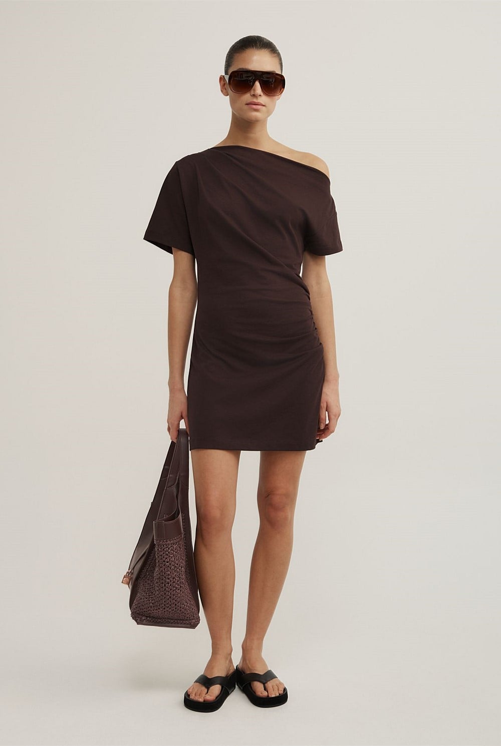 Asymmetric T-Shirt Mini Dress