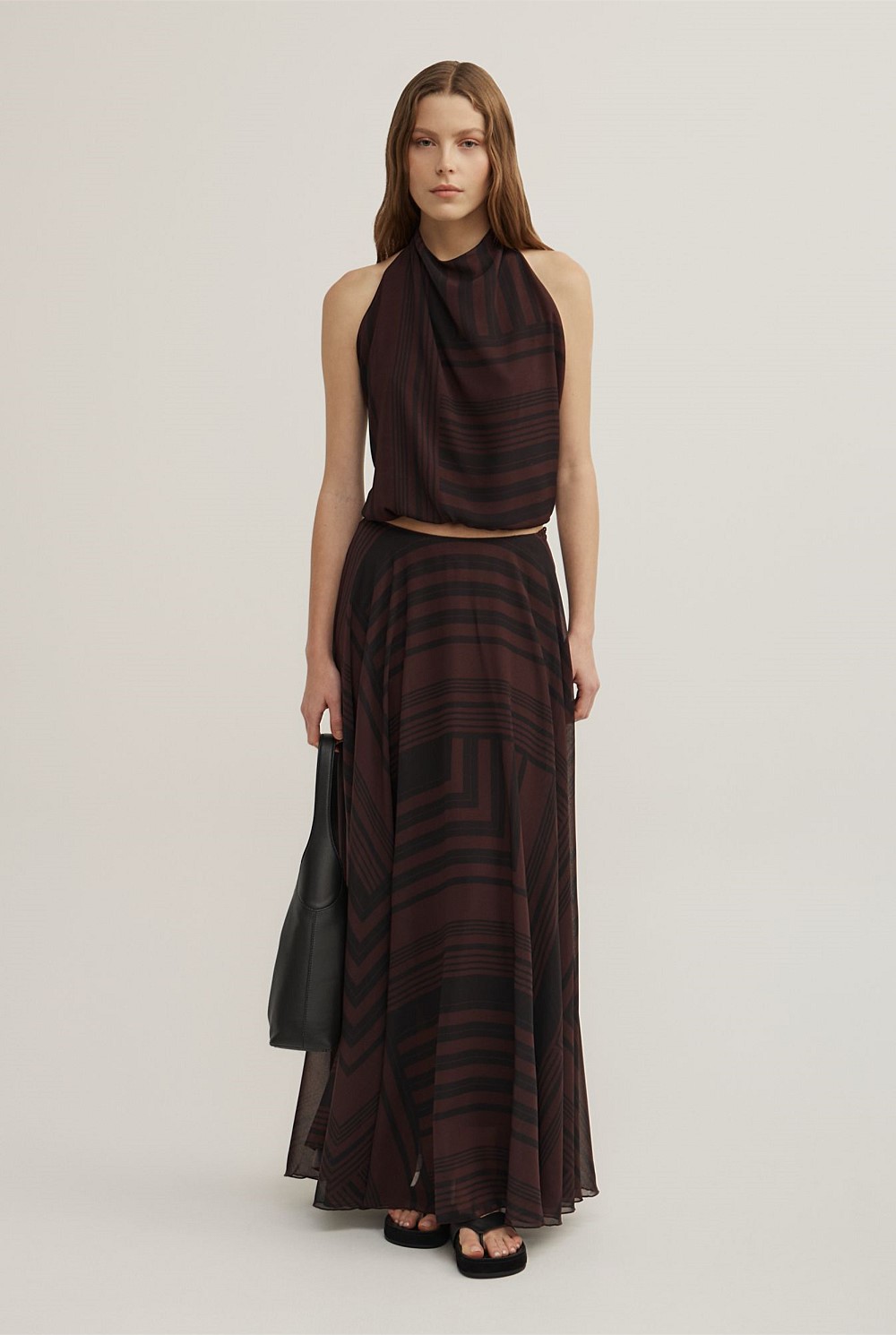High Neck Drape Top