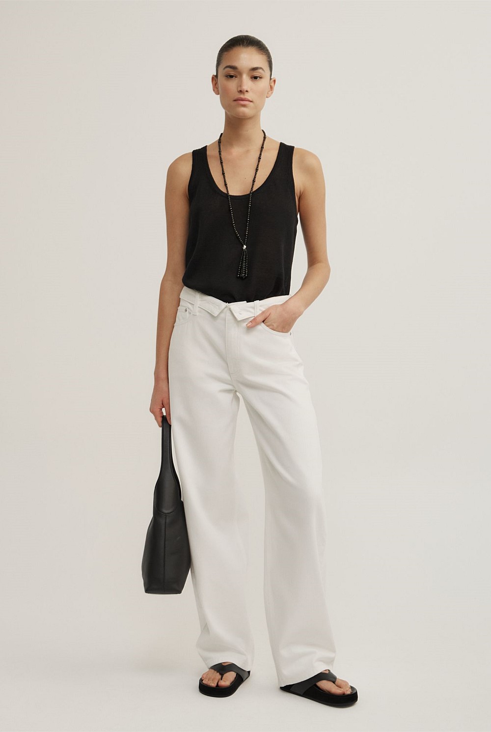 Linen Scoop Knit Tank
