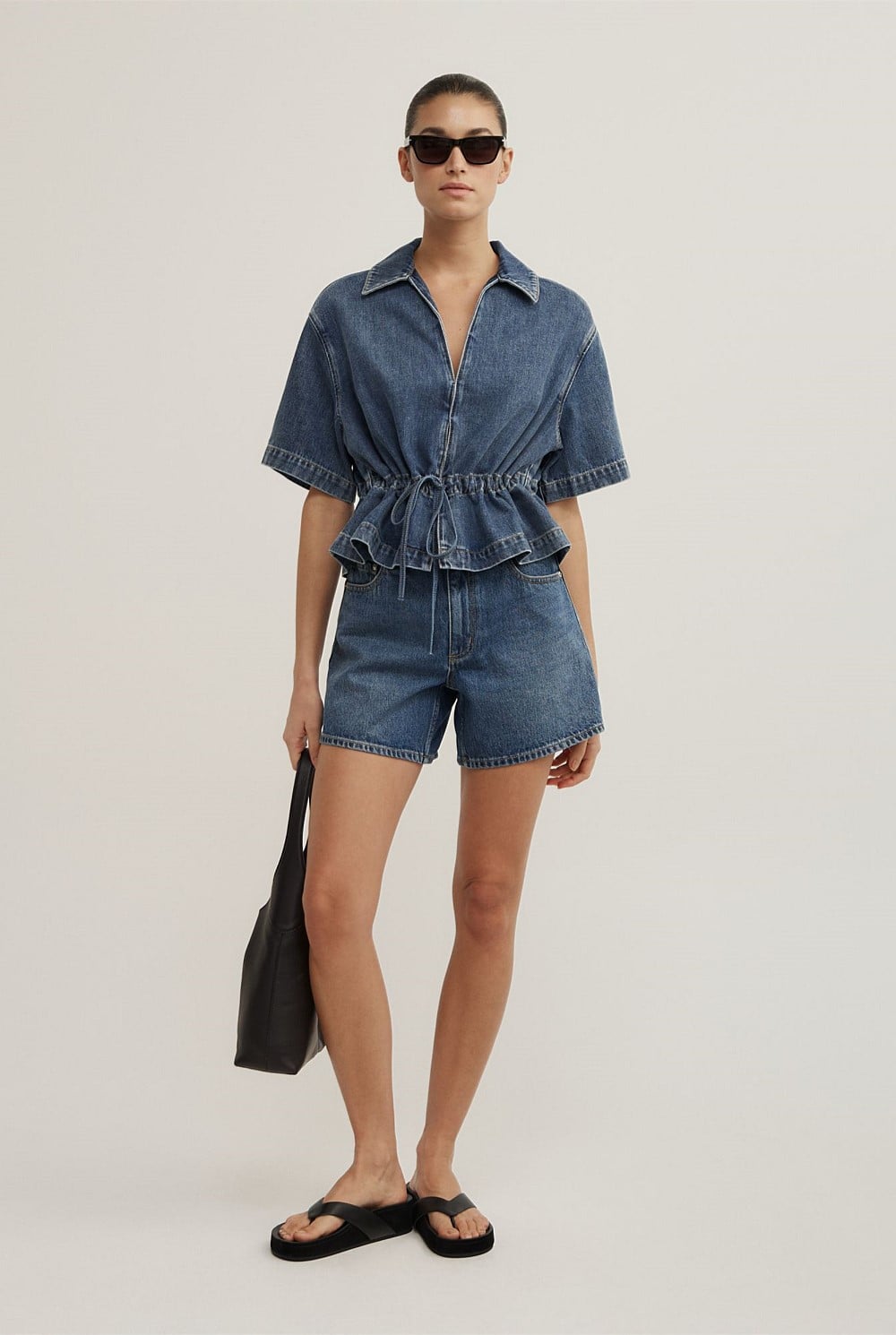 Bow Denim Shirt