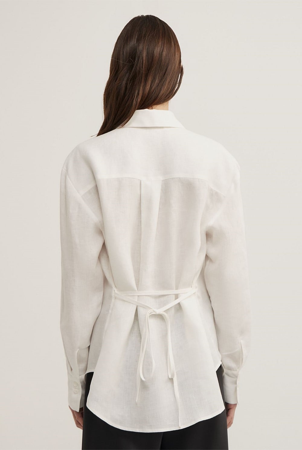 Linen Tie Back Shirt