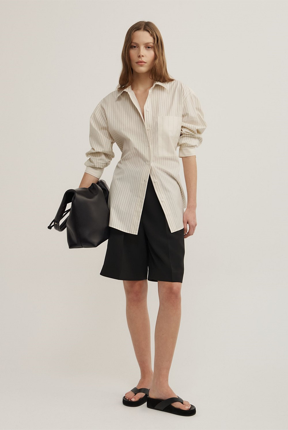 Spliced Stripe Shirt