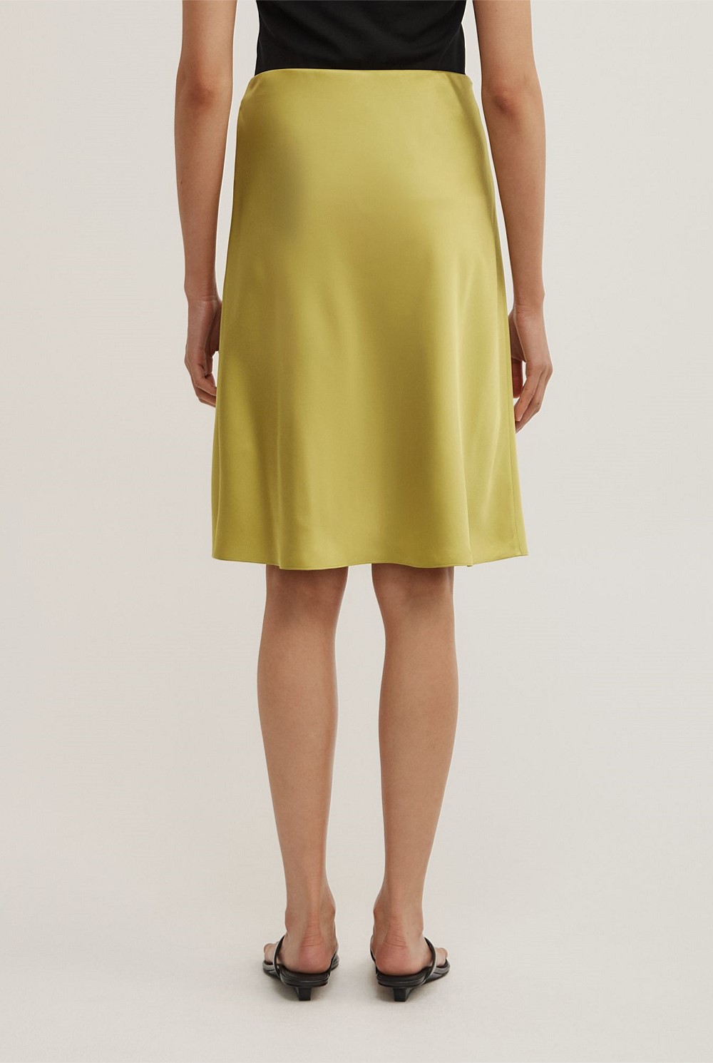 Satin Midi Skirt