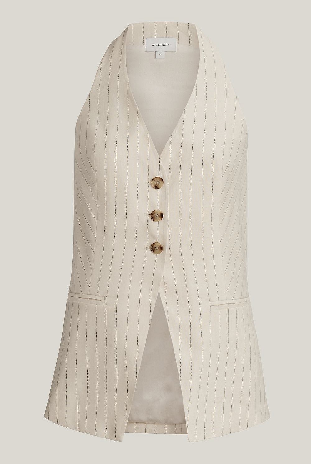 Pinstripe Halter Vest