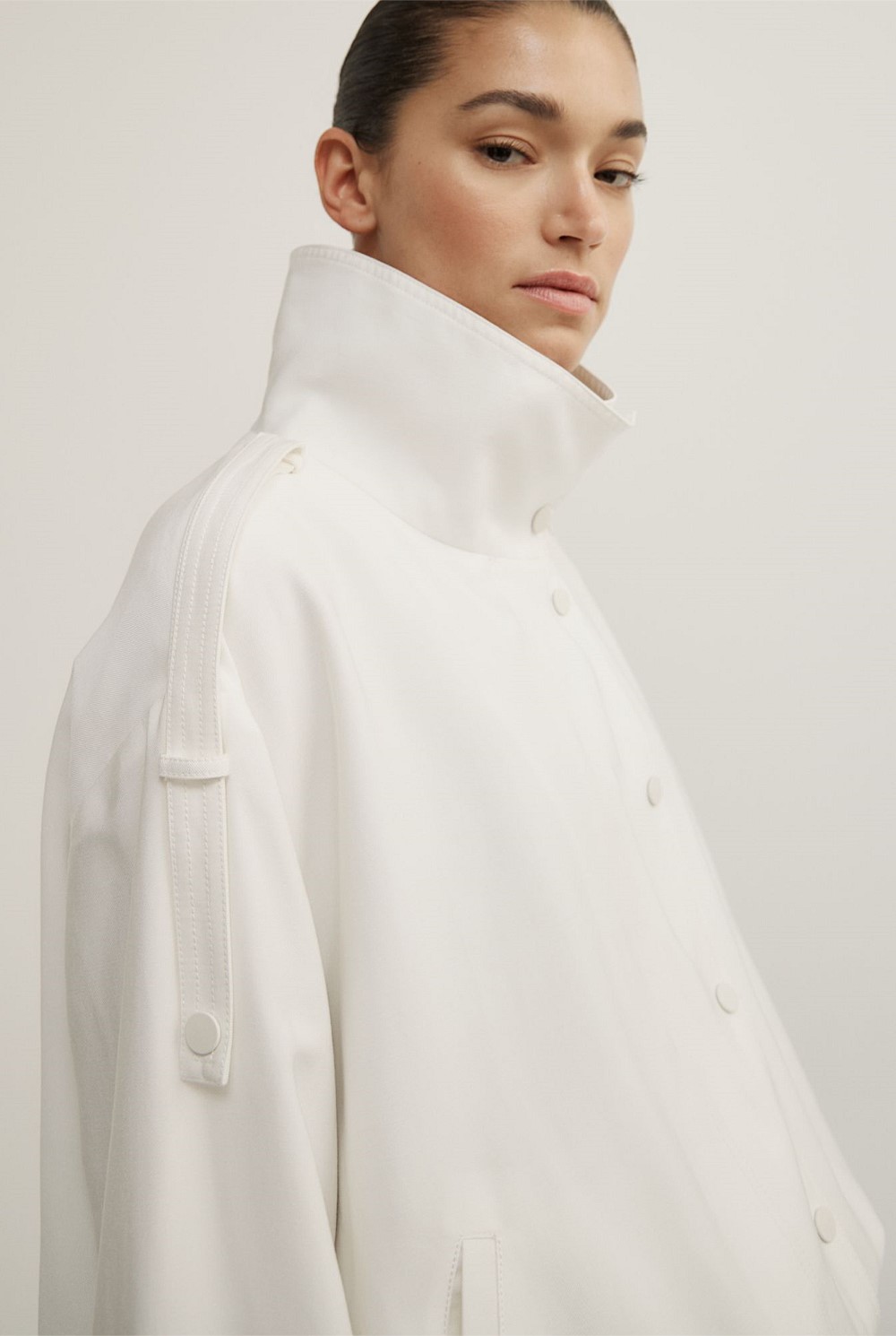 Soft Funnel Neck Jacket