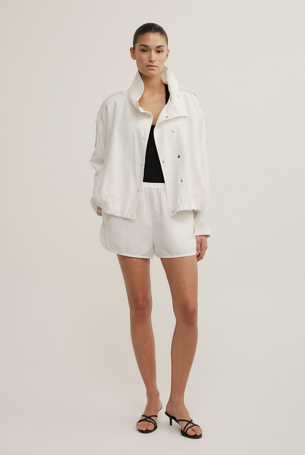 Soft Funnel Neck Jacket