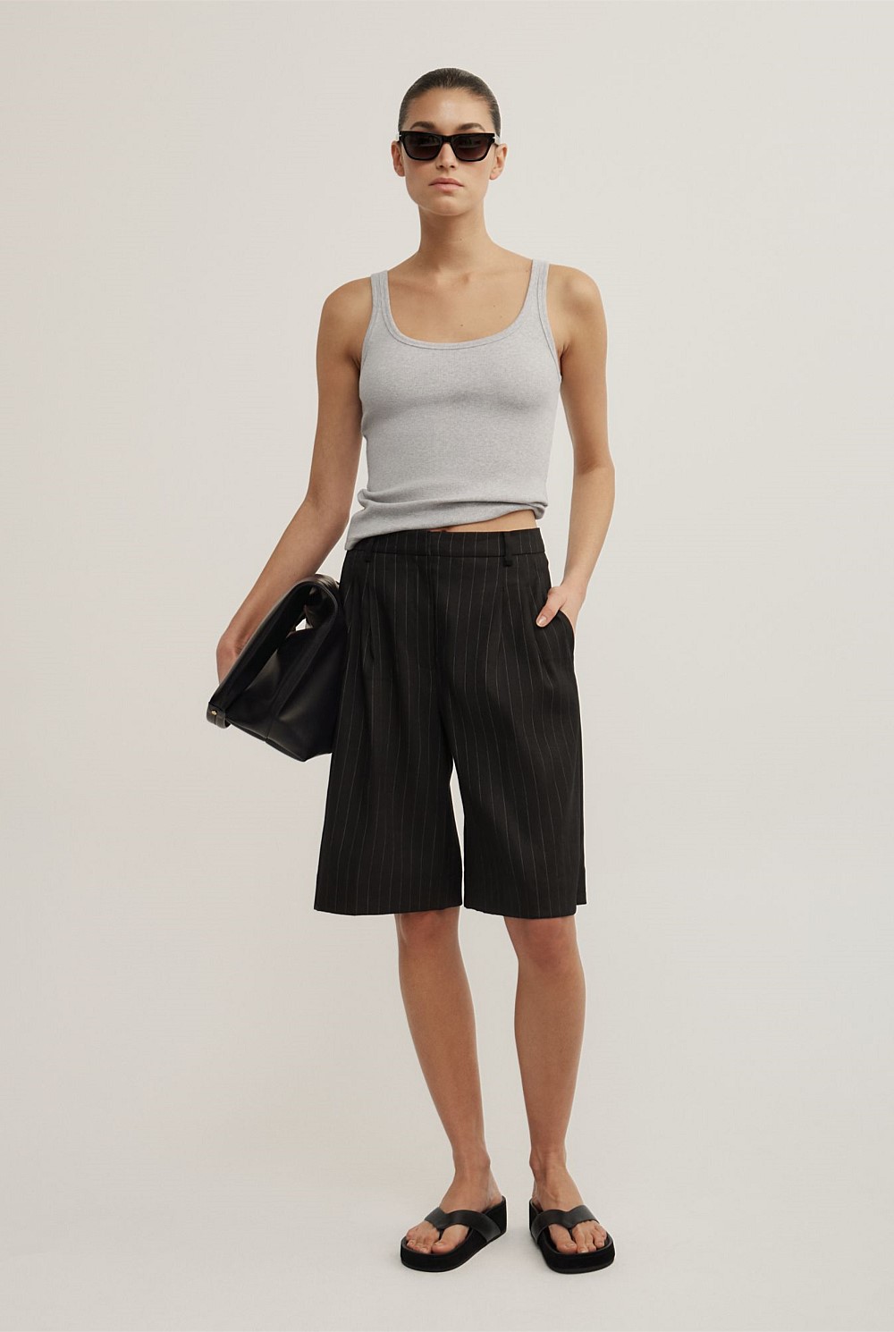 Pinstripe Bermuda Shorts
