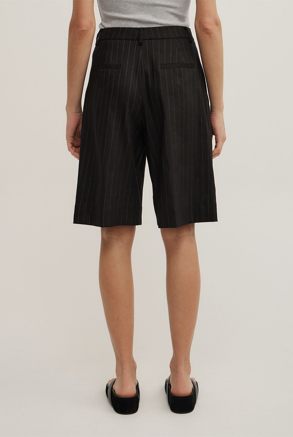 Pinstripe Bermuda Shorts