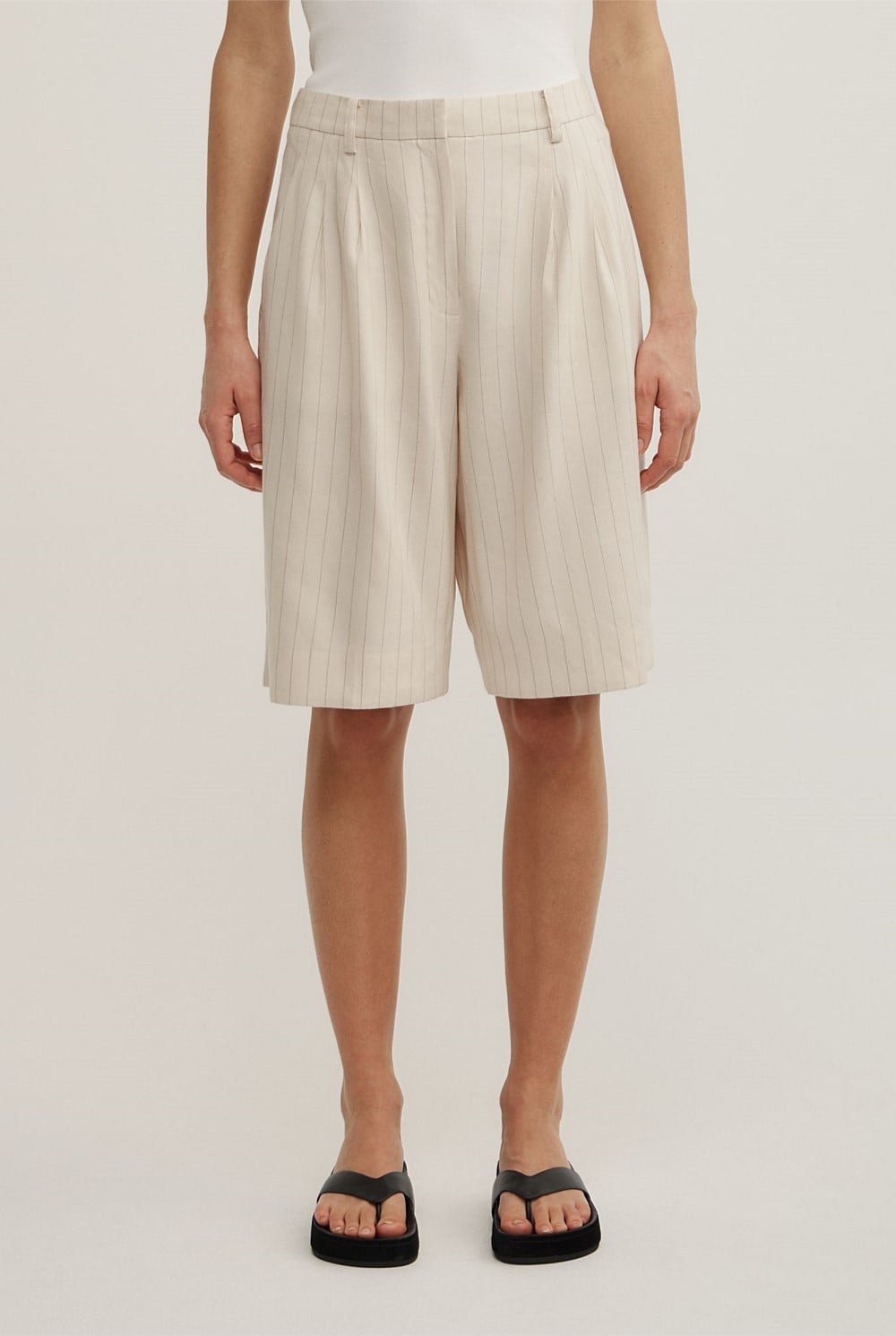 Pinstripe Bermuda Shorts