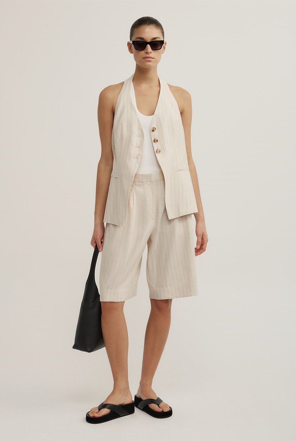 Pinstripe Bermuda Shorts