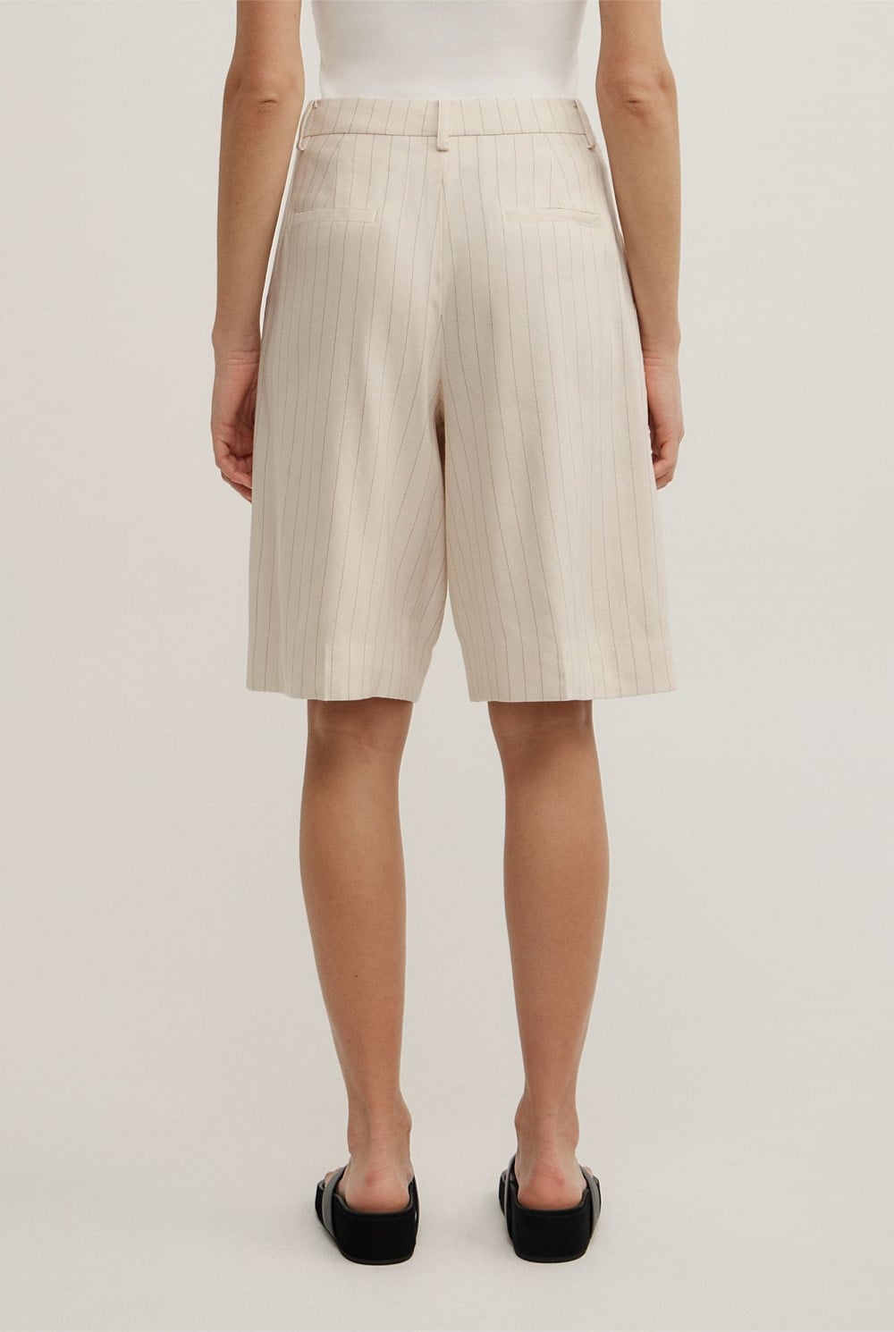 Pinstripe Bermuda Shorts